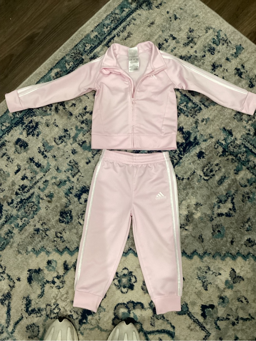 adidas Light Pink Kids Zip Jacket & Joggers Set